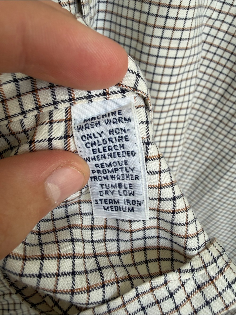 Polo Ralph Lauren Ellington Button Down Shirt Mens Large Checkered 100% Cotton - Picture 6 of 8